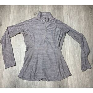 Mountain Hardware Pullover Womens Purple Medium‎ 1/4 Running Thumb Holes Vented